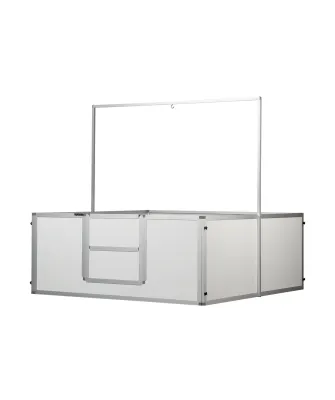 Werpkist 150x150x60 cm inclusief antidoodligstang en warmtelamp beugel