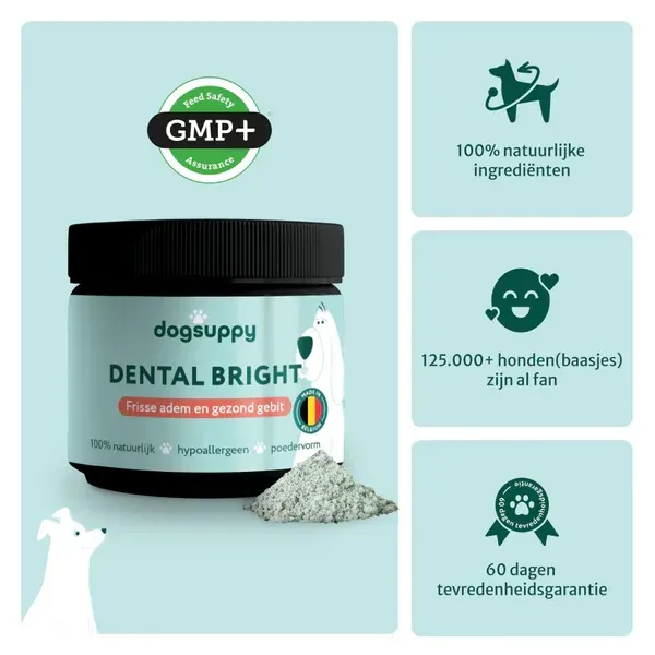 Dogsuppy Dental Bright | Frisse adem &amp; gezond gebit Grote Hond