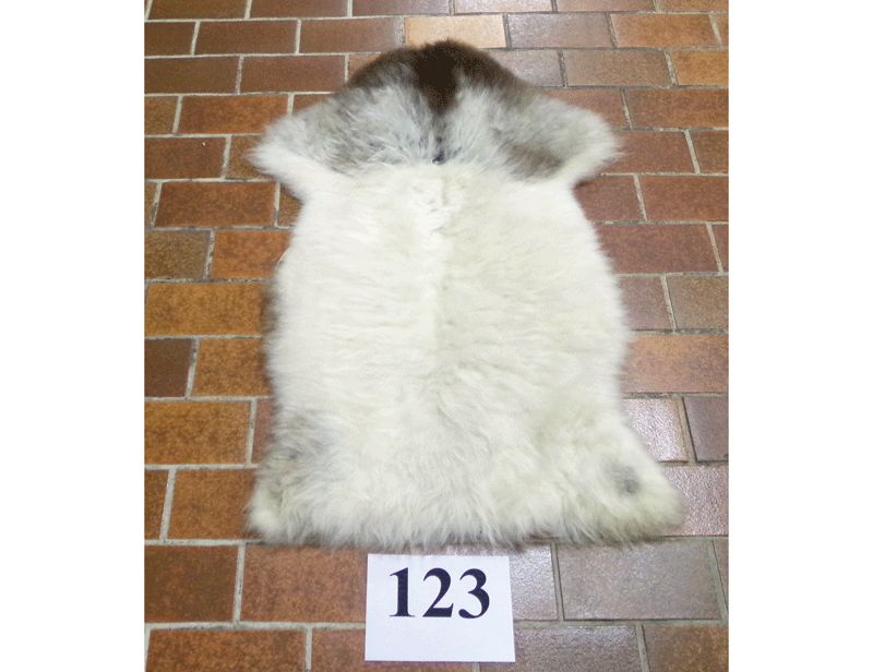 Unikat-Schaffell Nr.123, weißgegerbt Unikat-Schaffell Nr.123, weißgegerbt