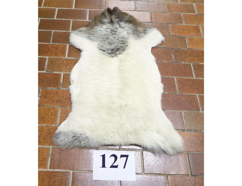 Unikat-Schaffell Nr.127, weißgegerbt
