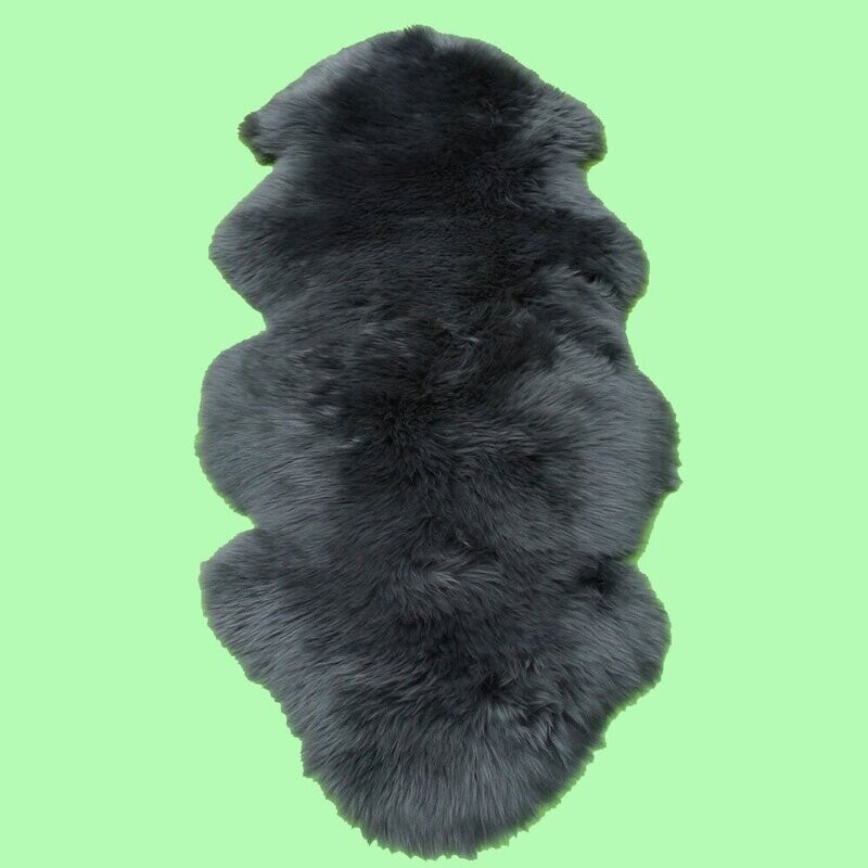 kleines Doppelfell, Anthrazit, 140cm