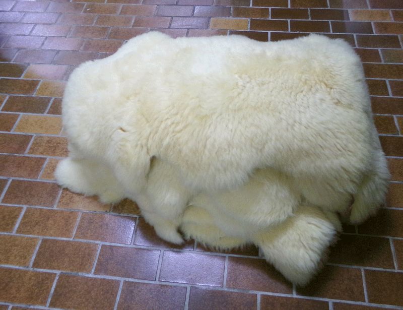 XL-medizinisch gegerbtes Merino-Lammfell, 115cm