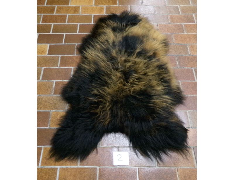 Islandschnuckenfell, Schwarz/Braun-Geflammt (Nr.2)