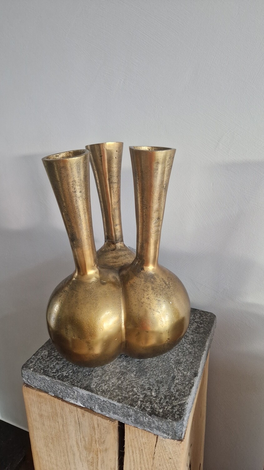 Triple trompetvaas goud merk Dekocandle