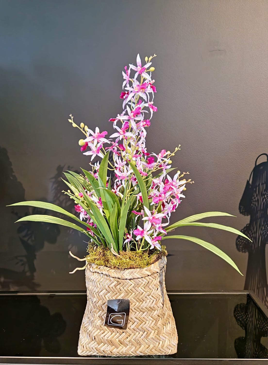 Kunstplant DANCING ORCHID X 5 IN POT H 63CM