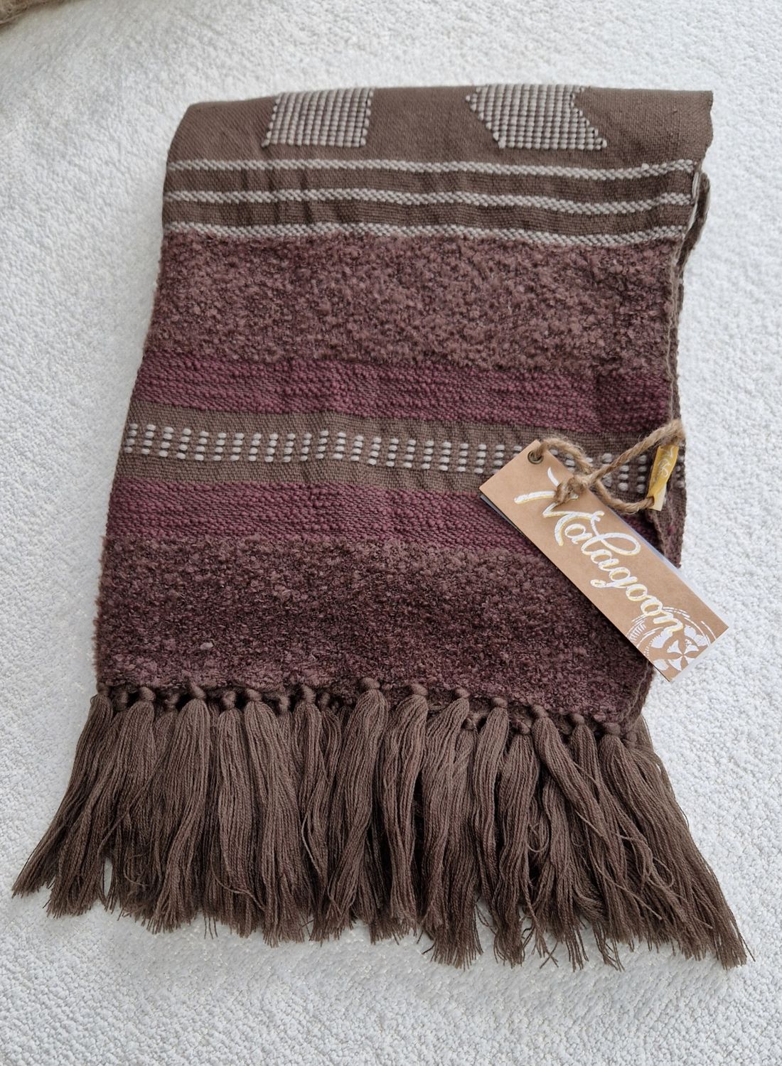 Malagoon Plaid Crafty chestnut brown 125x150