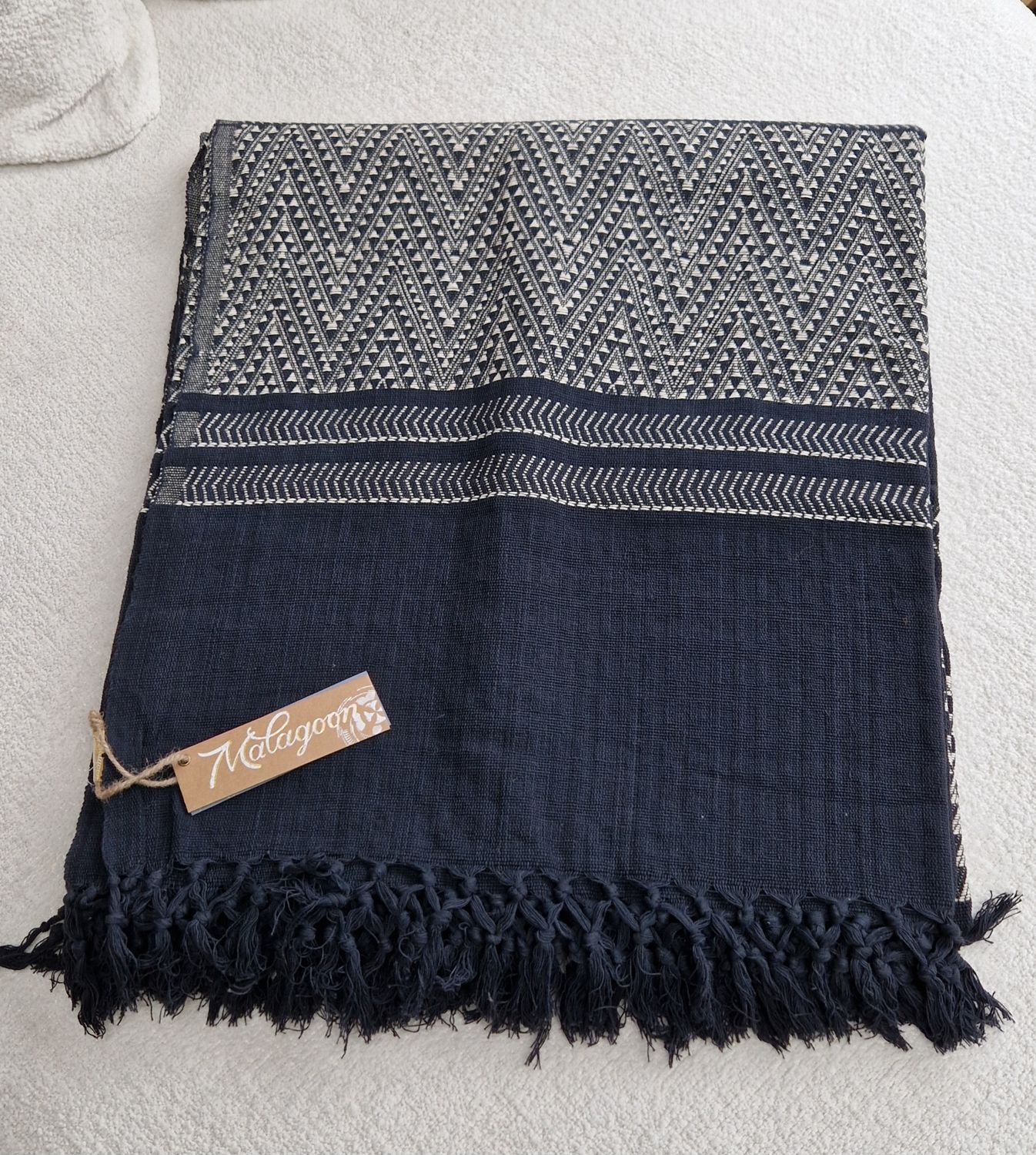Malagoon Plaid Native Stripe Black 240x270 100% cotton