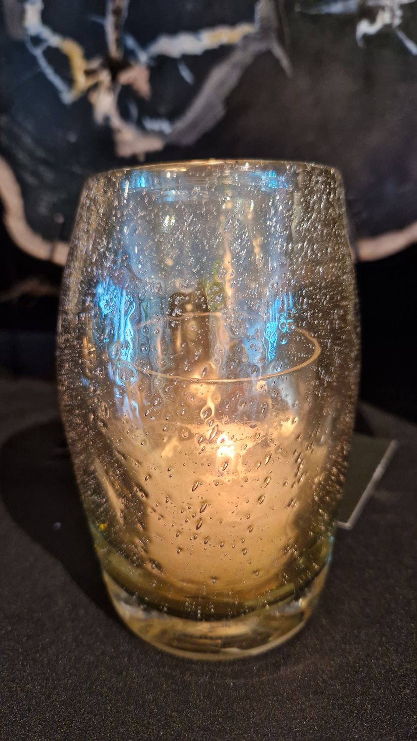 Dekocandle - Theelicht Organic Glas goudbruin