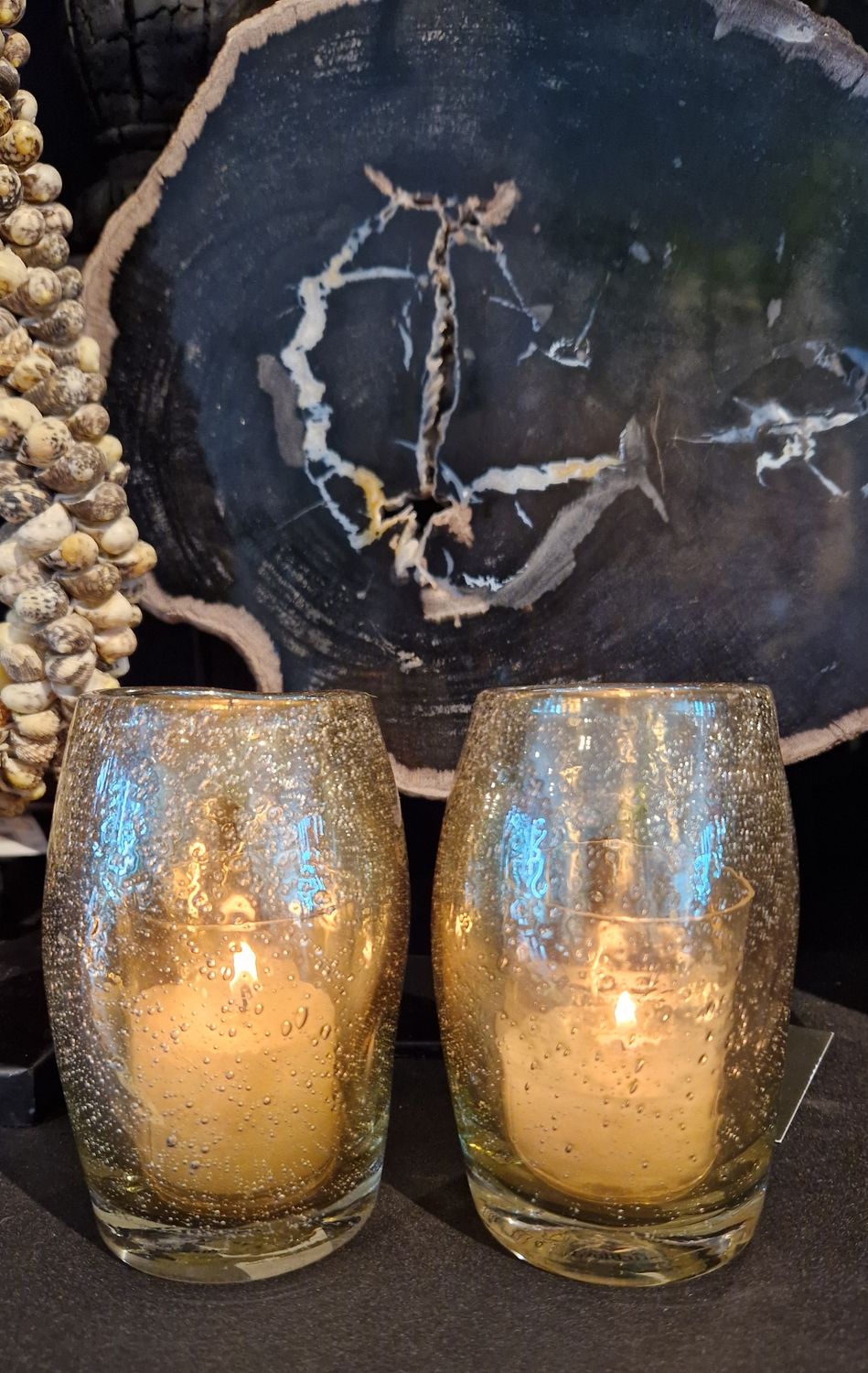 Dekocandle - Theelicht Organic Glas goudbruin