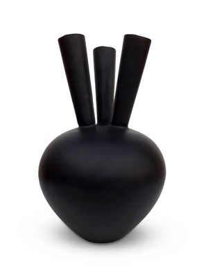 Bombyx - 3 Mouth Oval Vase Matt Black