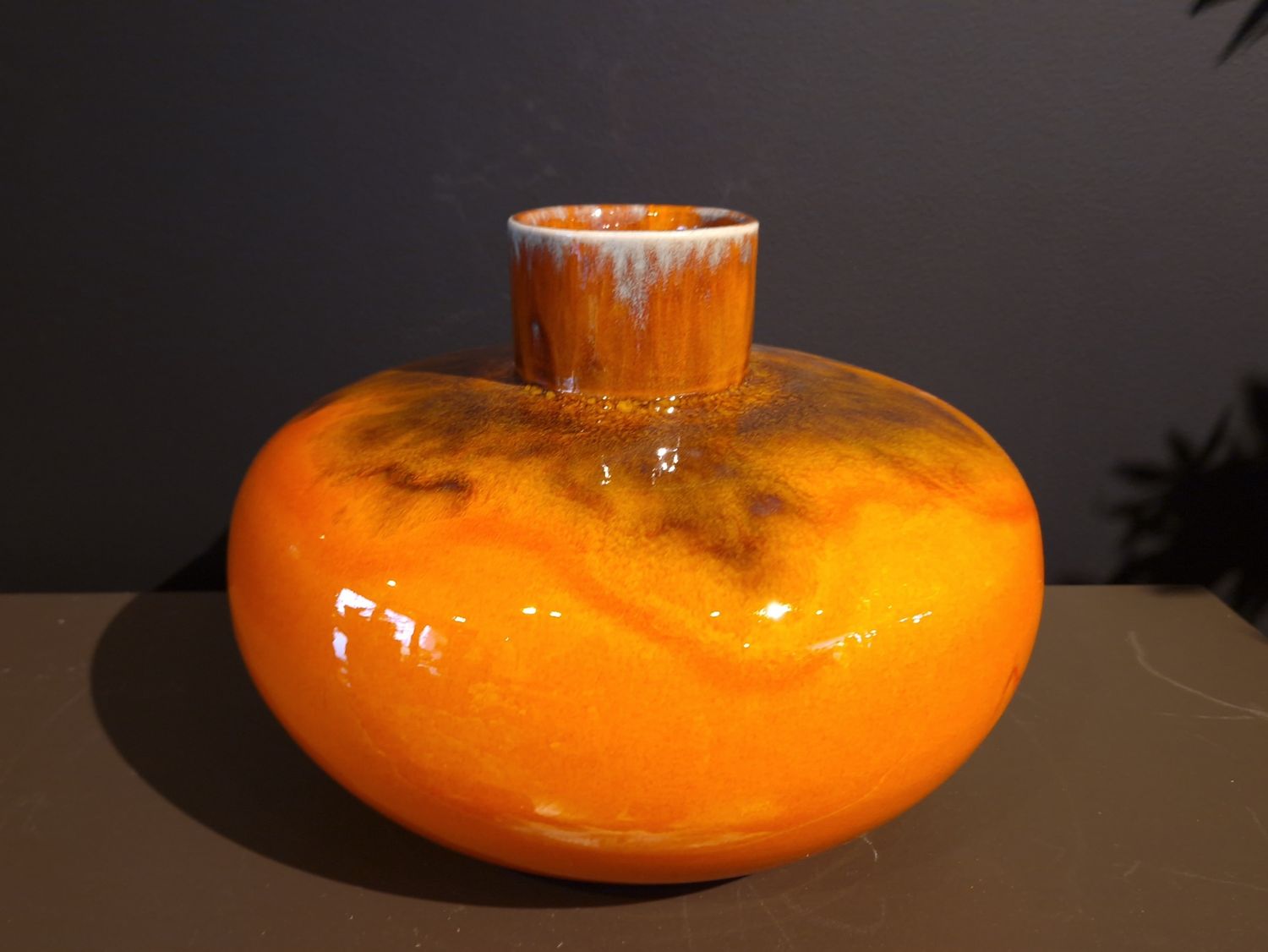 Dekocandle Vaas Orange Glazed Terracotta