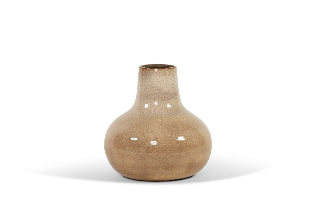 Dekocandle  Vaas beige geglazuurd terracotta L
