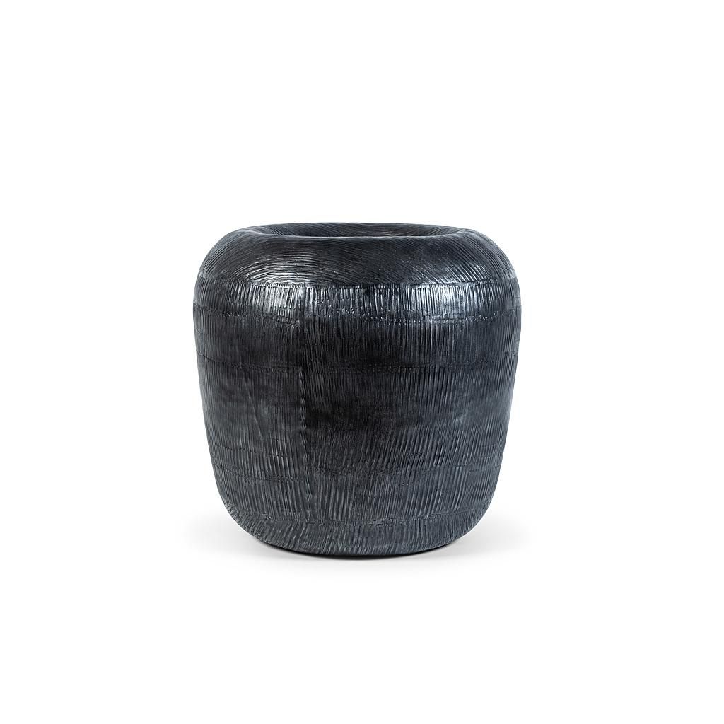 Dekocandle Planter textured metal graphite