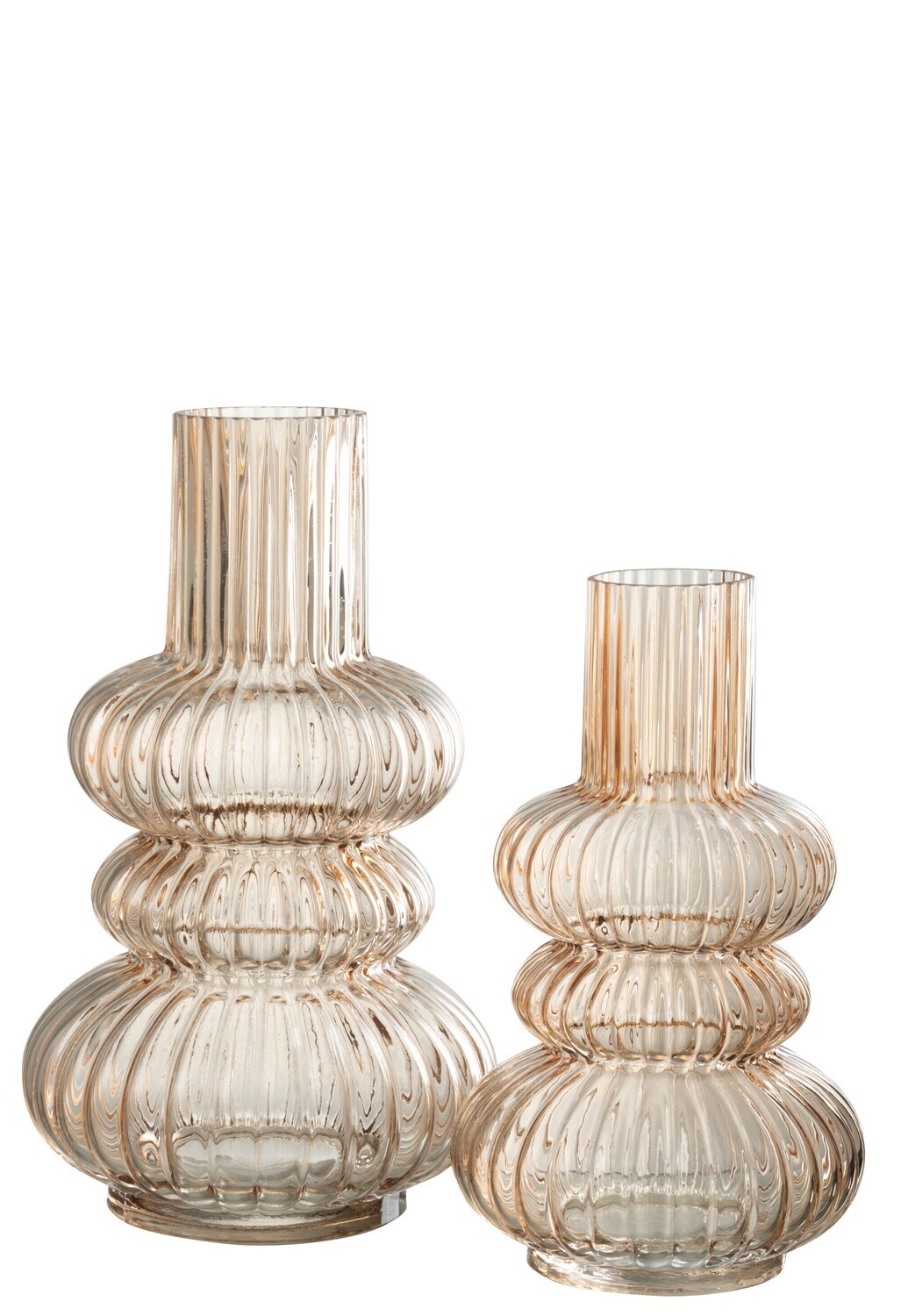 J-Line - Vaas Olga glas Pèche Small (15x15x25cm)