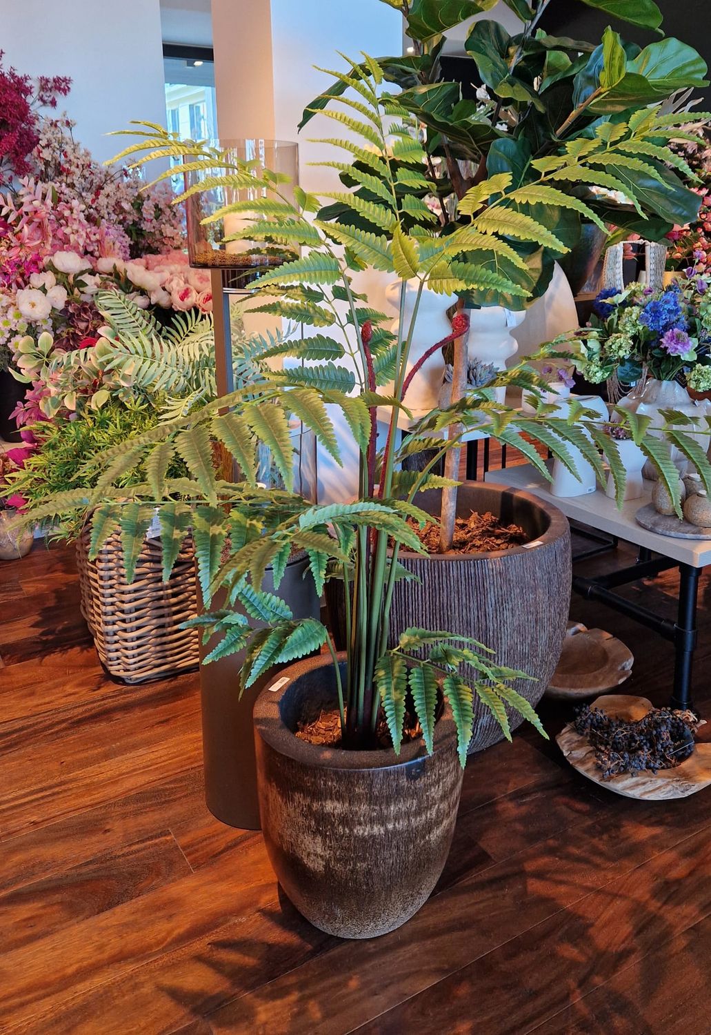 Leather Fern Tree 130cm Green