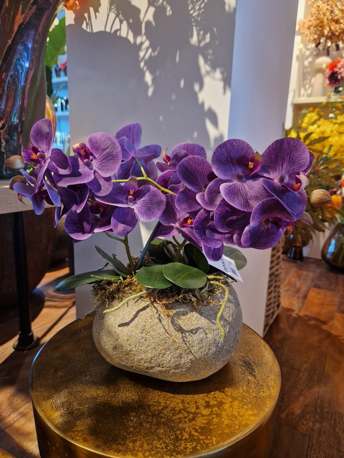 Kei met paarse orchidee