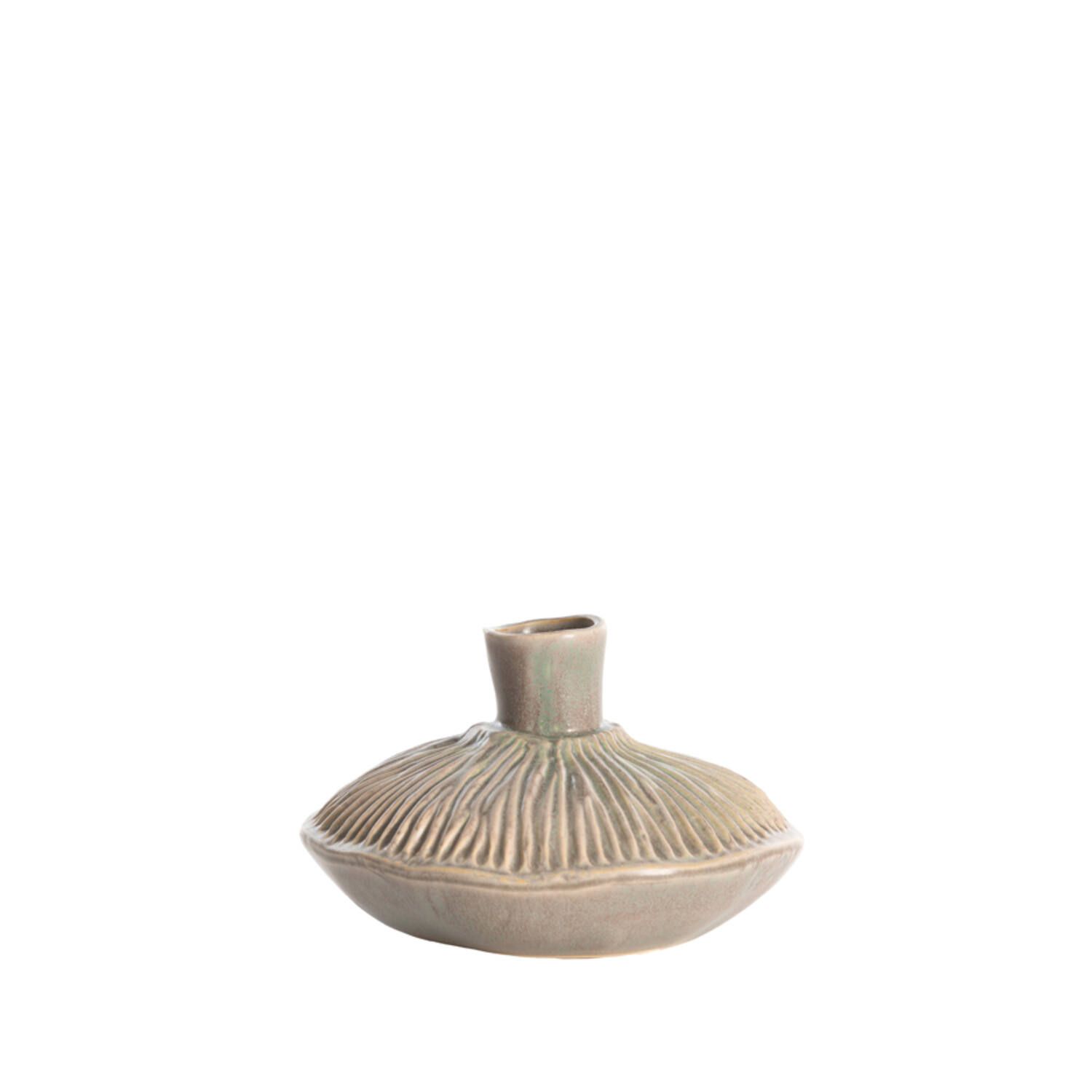 Light &amp; Living vaas NEIRA keramiek mat bruin-grijs