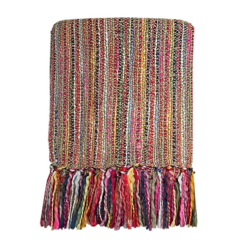 Malagoon plaid Fun - beige mélange - 125x150cm