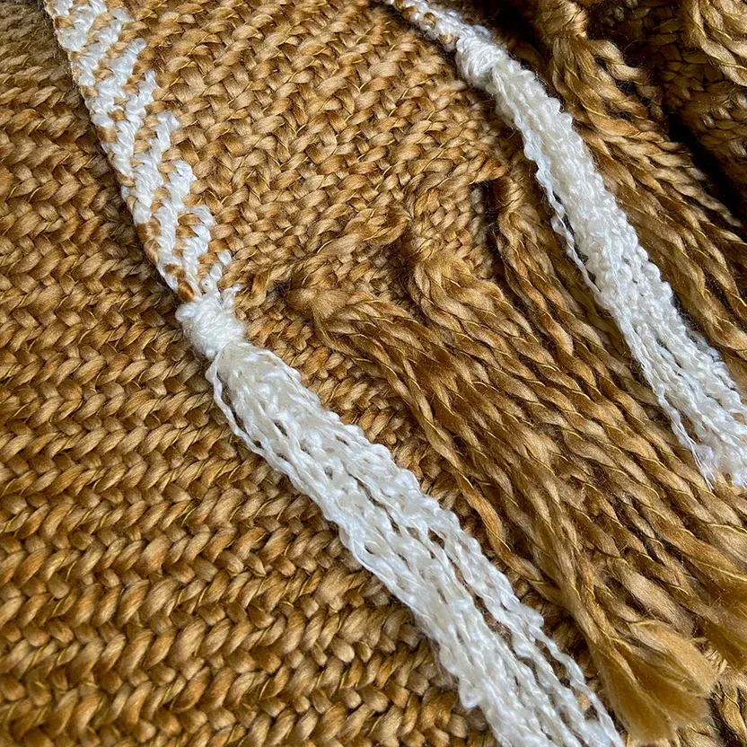 Malagoon plaid Mélange - honey yellow - 125x150cm