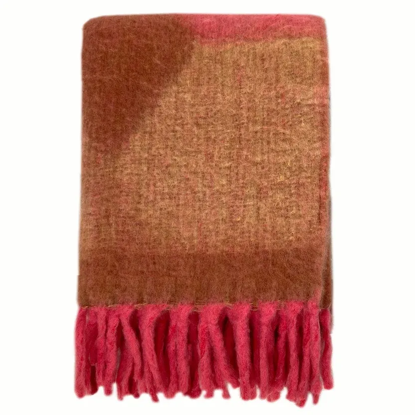 Malagoon Zapotec plaid- soft pink - 100% recycled