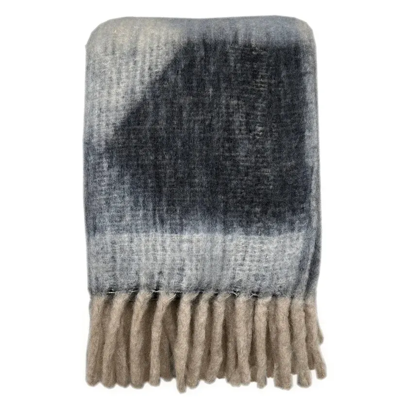 Malagoon Zapotec plaid- soft grey - 100% recycled