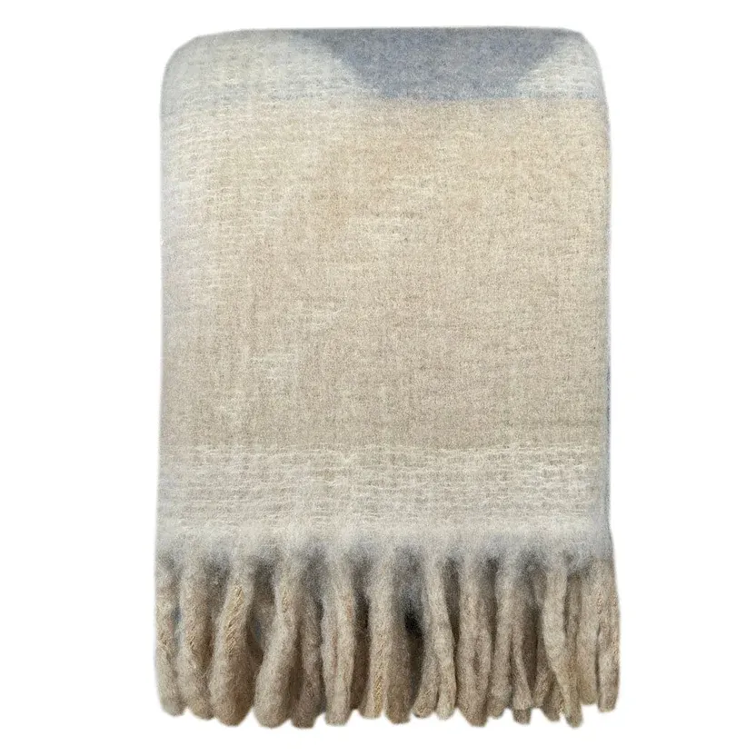Malagoon Zapotec plaid- soft grey - 100% recycled
