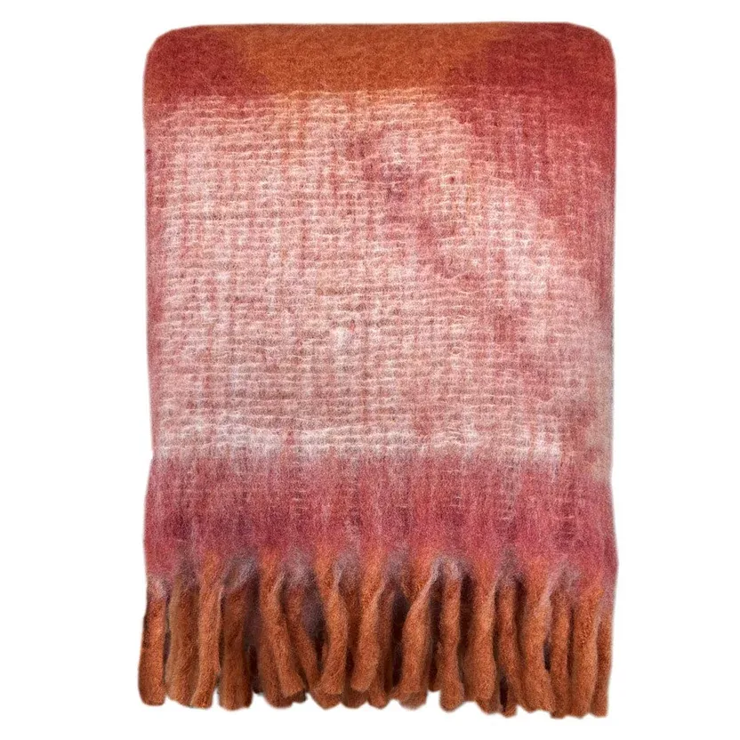 Malagoon Zapotec plaid- soft spicy red - 100% recycled