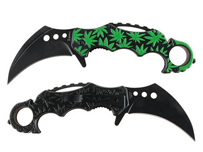 Vouwmes - X-Treme Karambit Green Weed