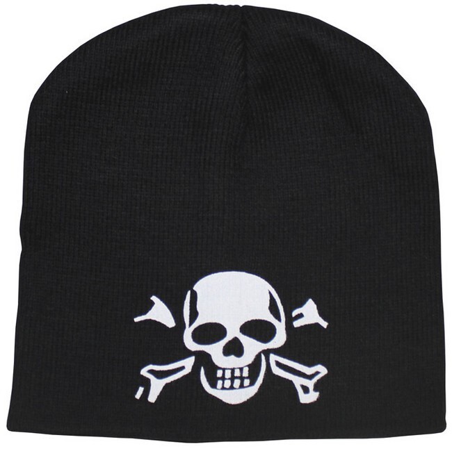 Beanie, "Dodenkop", Zwart