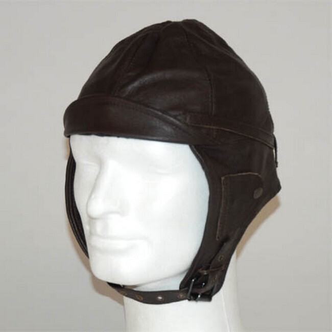 Leren vlieger cap bruin