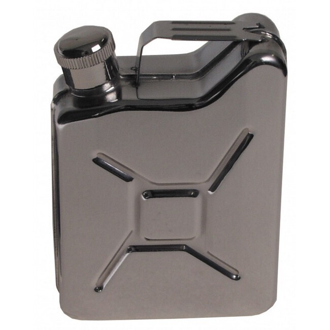 Zakfles, "Jerry can", Roestvrij staal, 6 OZ, 170 ml