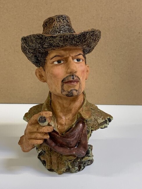 Cowboy buste met sigaret