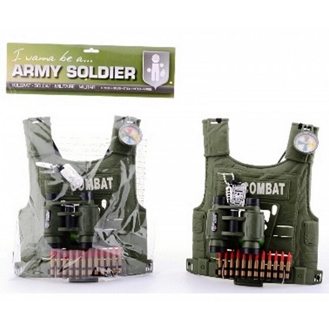 Army Soldier harnas met attributen