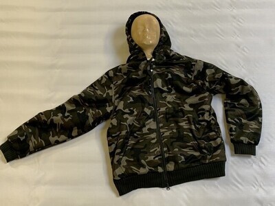 Camouflage jas met kap