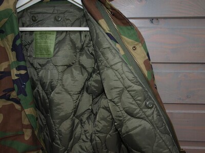 M65 field jacket woodland met liner