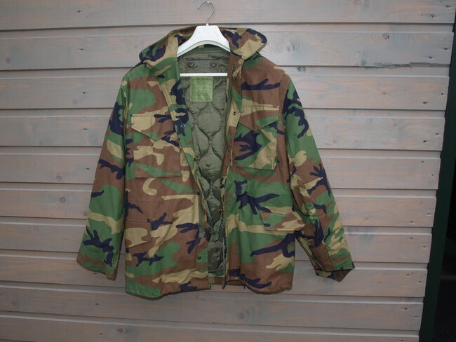 M65 field jacket woodland met liner