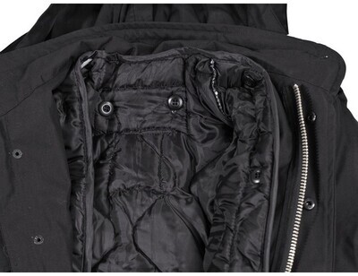 M65 field jacket zwart met liner