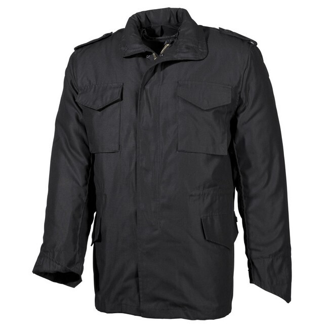 M65 field jacket zwart met liner