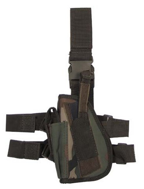 Pistoolbeenholster Woodland - links