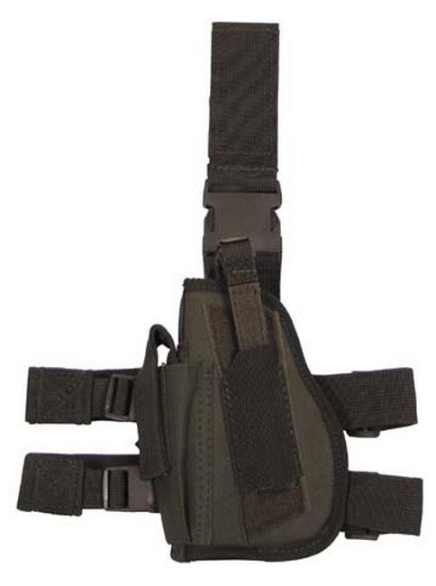 Pistoolbeenholster groen - links