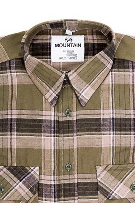 Ruitshirt Flanel Moutain (jager groen)