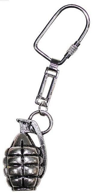 Sleutelhanger met handgranaat