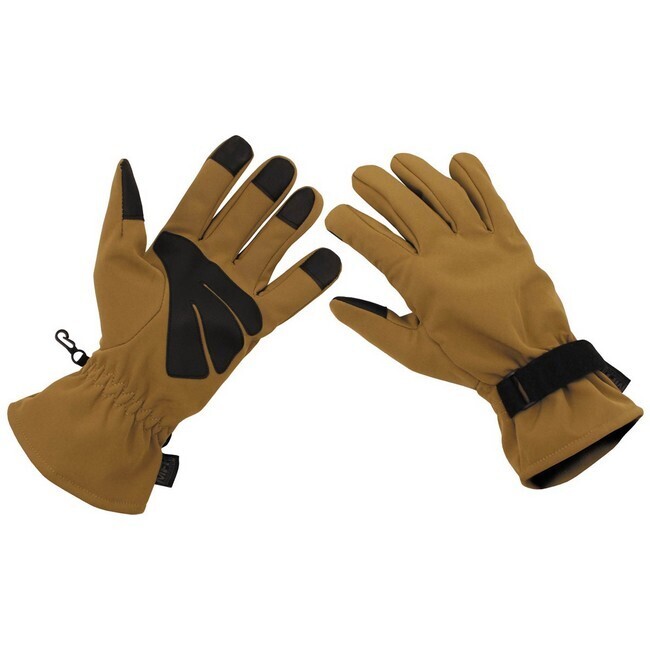 Handschoen - Vingerhandschoenen, softshell, coyote tan