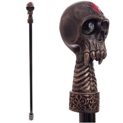Wandelstok met doodshoofd