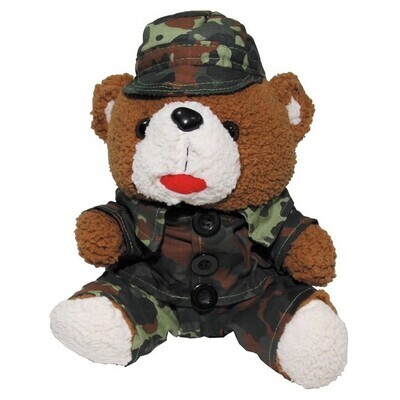 Teddybeer in Flecktarn uniform