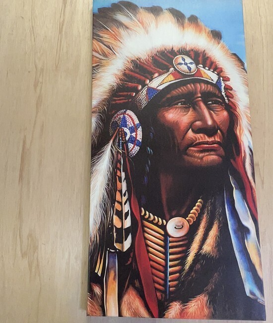 Indiaan op doek