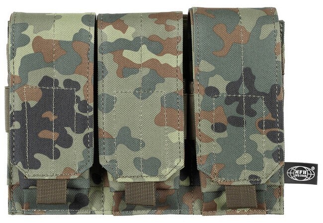 Magazijn tas met drie vakken, "MOLLE", flecktarn