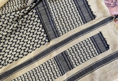 Sjaal - PLO sjaal / Arafat sjaal in desert en zwart