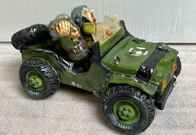 Jeep in paniek spaarpot