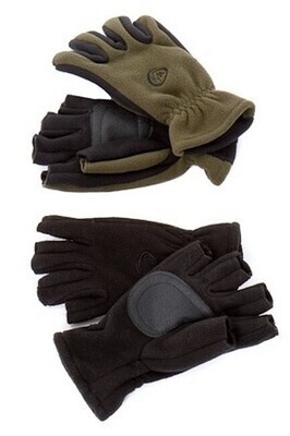 Handschoen Outdoor Mof fleece zonder vingertoppen groen